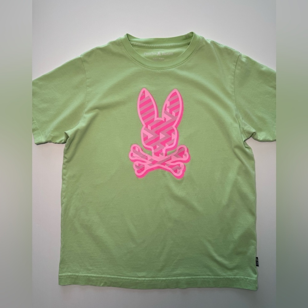 Psycho Bunny Kids Pisani Graphic Tee Icy Mint Size Large (14-16)